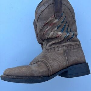 Brown Kids Cowboy Boots size 3
